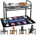 Elevated Dog Bowls for Large Dogs - 4 Height Adjustable Raised Stand