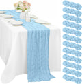 Baby Blue Cheesecloth Table Runner 10ft - Soft Rustic Wedding Decor