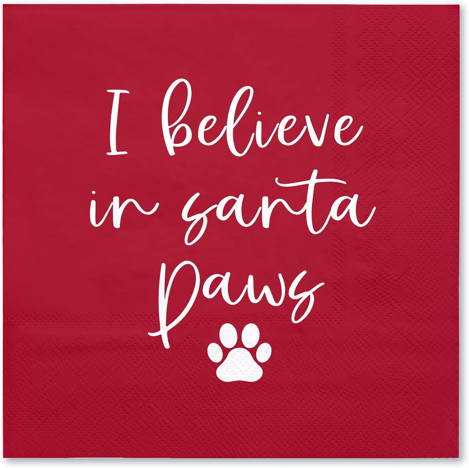 I Believe in Santa Paws Cocktail Napkins