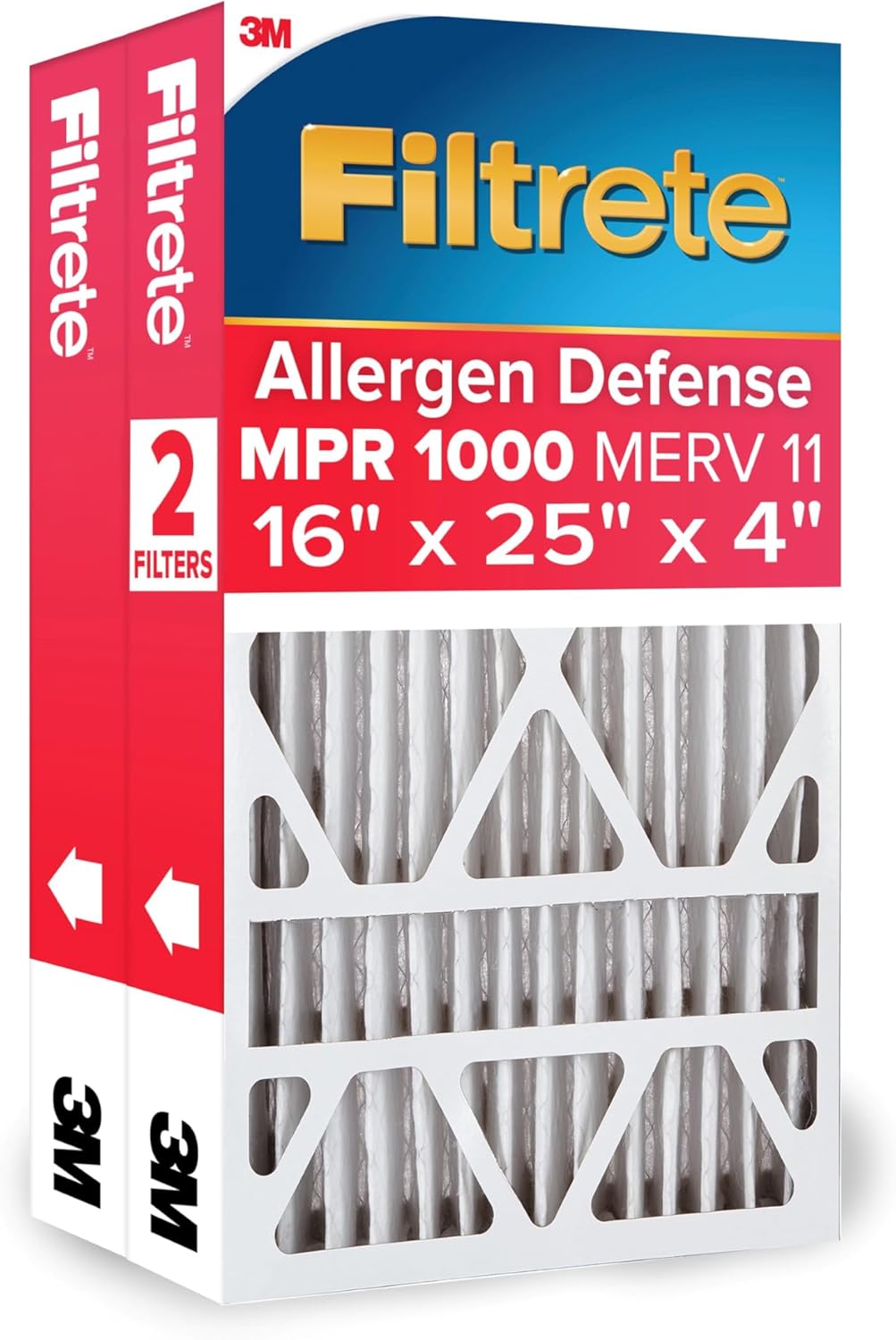 Filtrete MPR 1000 DP 16x25x4 Air Filter 2-Pack