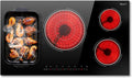 36 Inch Electric Cooktop 5 Burner Stove Top - Powerful 9700W