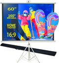 60 Inch Projector Screen Portable with Stand & Carry Bag - Foldable