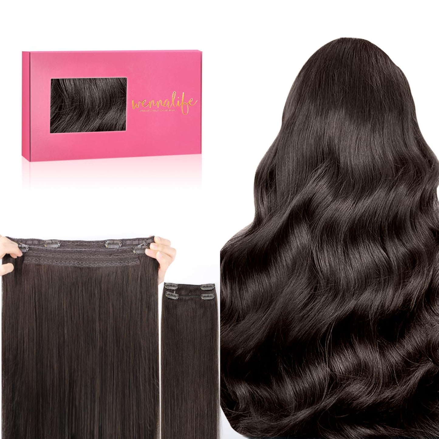 WENNALIFE Wire Hair Extensions for Natural Volume & Length