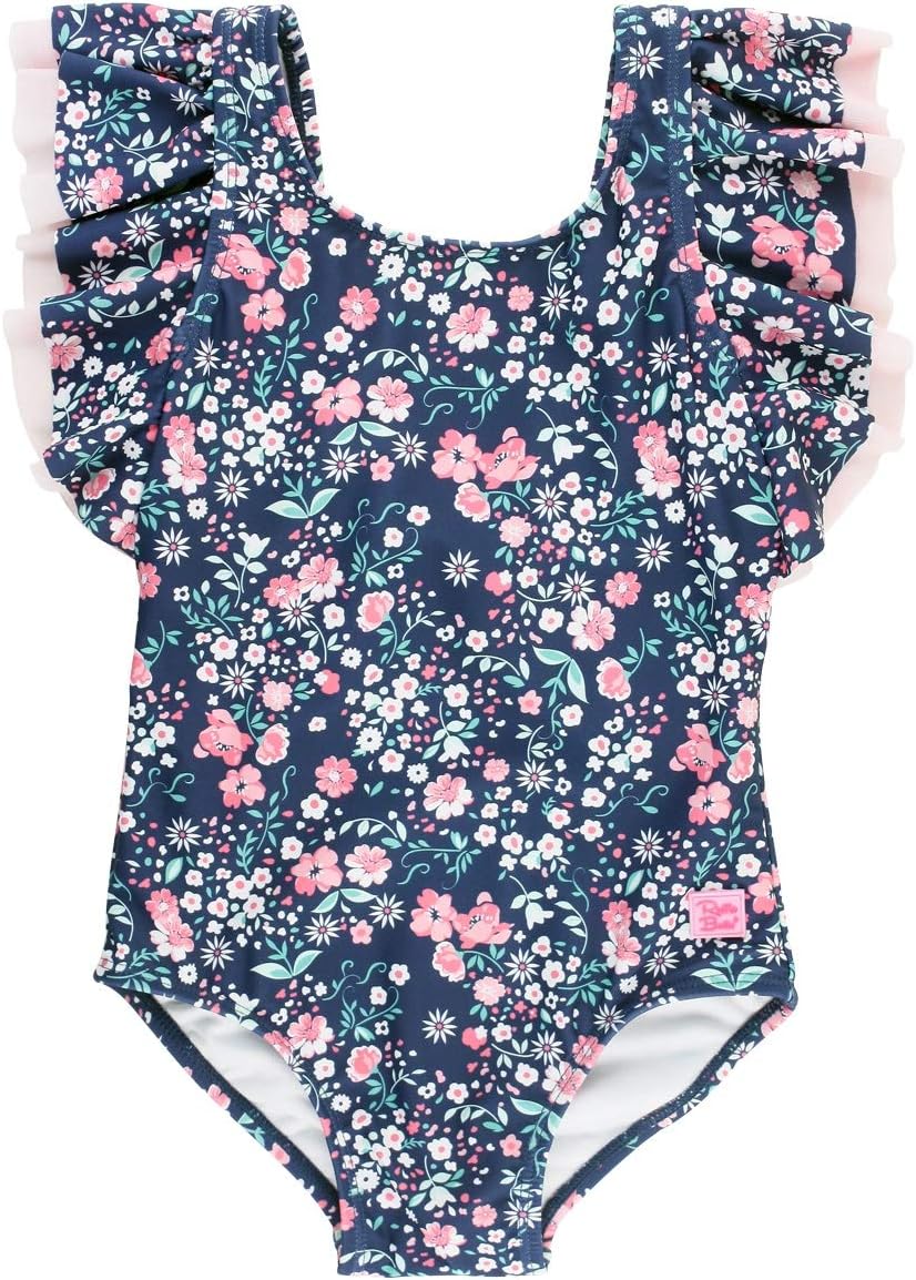 RuffleButts Baby/Toddler Girls Ruffle Strap One Piece Swimsuit