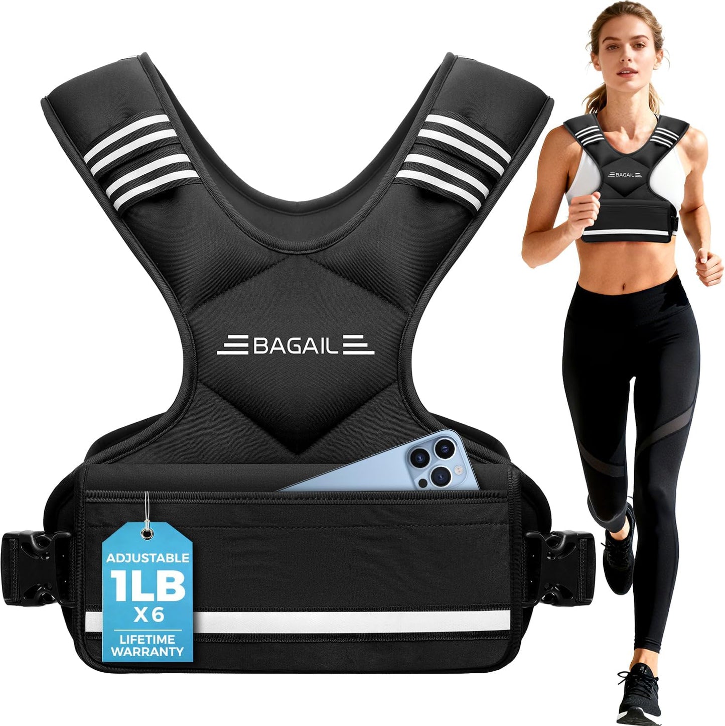 Adjustable Weighted Vest for Home Workouts - 4-32lb Options