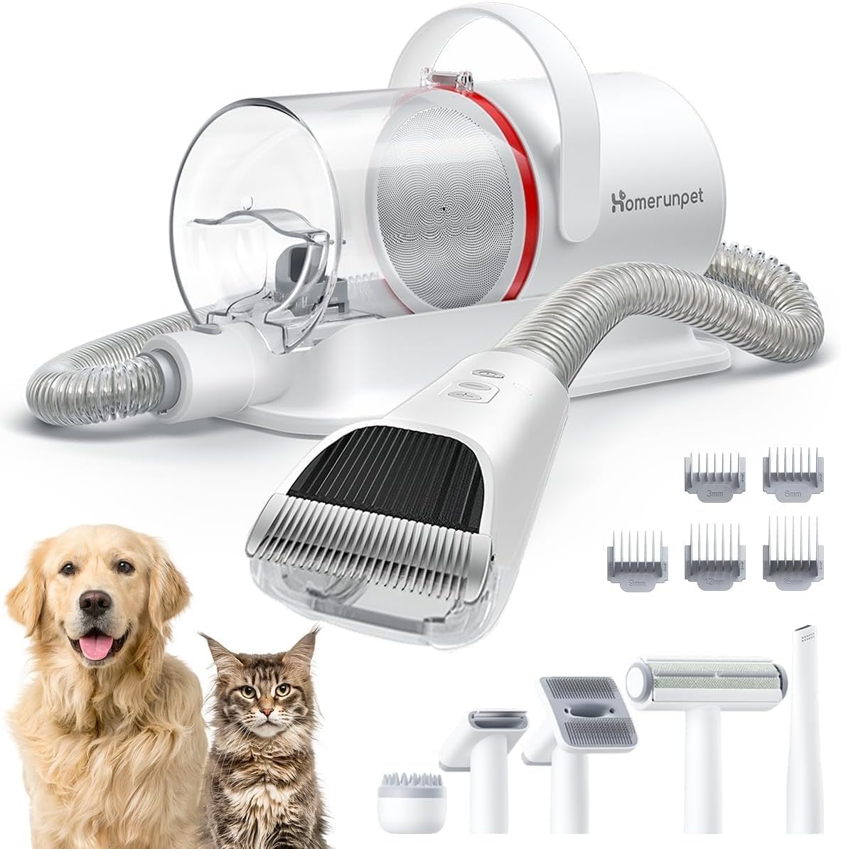 HomeRunPet Ultra Quiet Dog Grooming Vacuum for Easy Pet Care