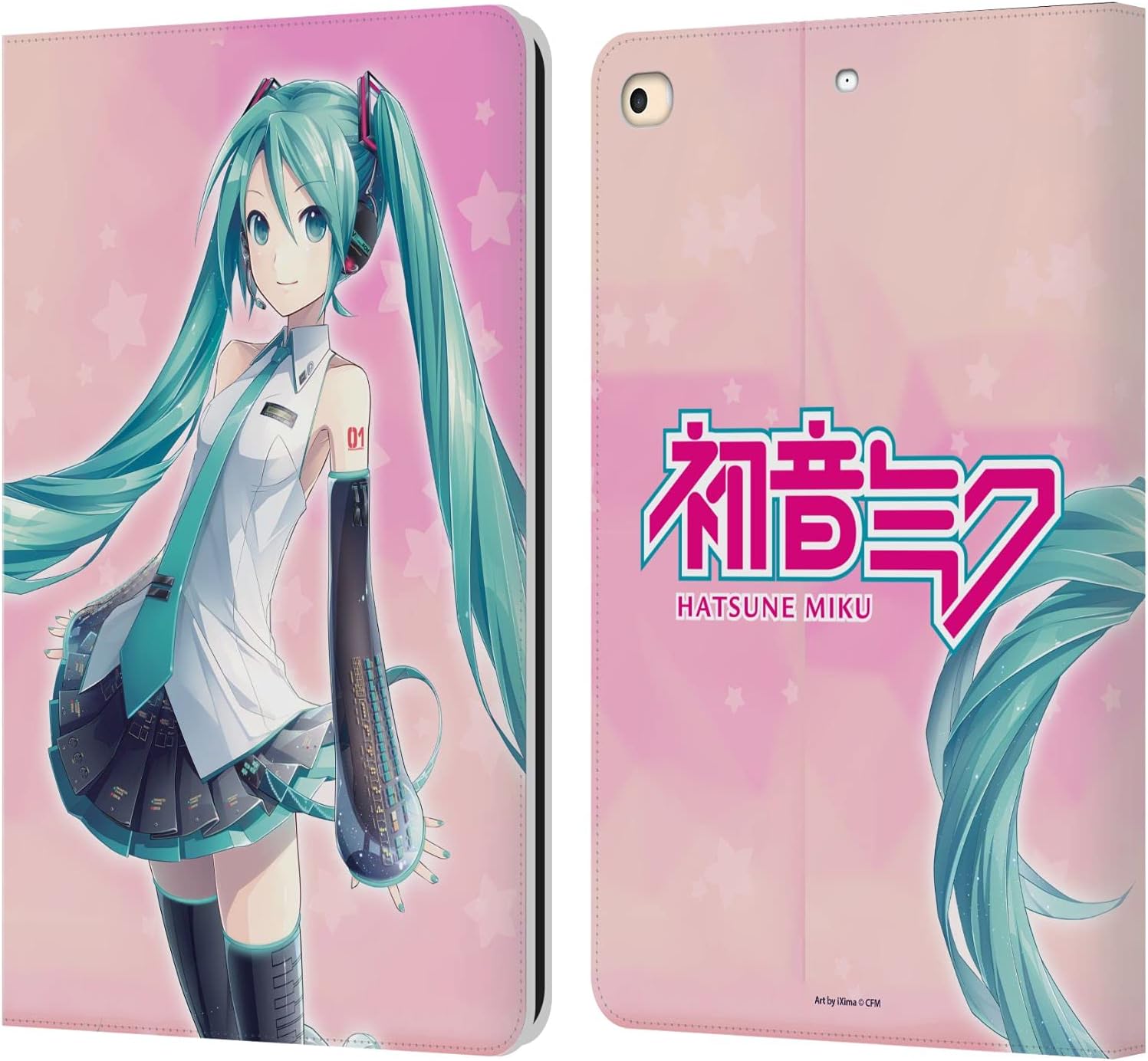 Hatsune Miku Leather Wallet Case for iPad 9.7 2017/2018 Devices