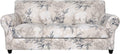 Stretch Sofa Cover Floral Pattern 4-Piece Slipcover - Fits 72ft