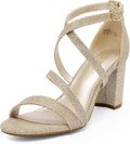 Womens Chunky Heel Lace Up Sandals - Comfortable 2.3 to 4.25in