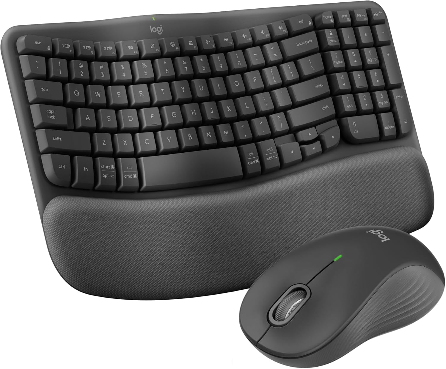 Logitech Wave Keys MK670 Combo Ergonomic Wireless Keyboard and Mouse