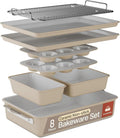 Bakken 8-Piece Ceramic Coated Bakeware Set - Complete Home Set