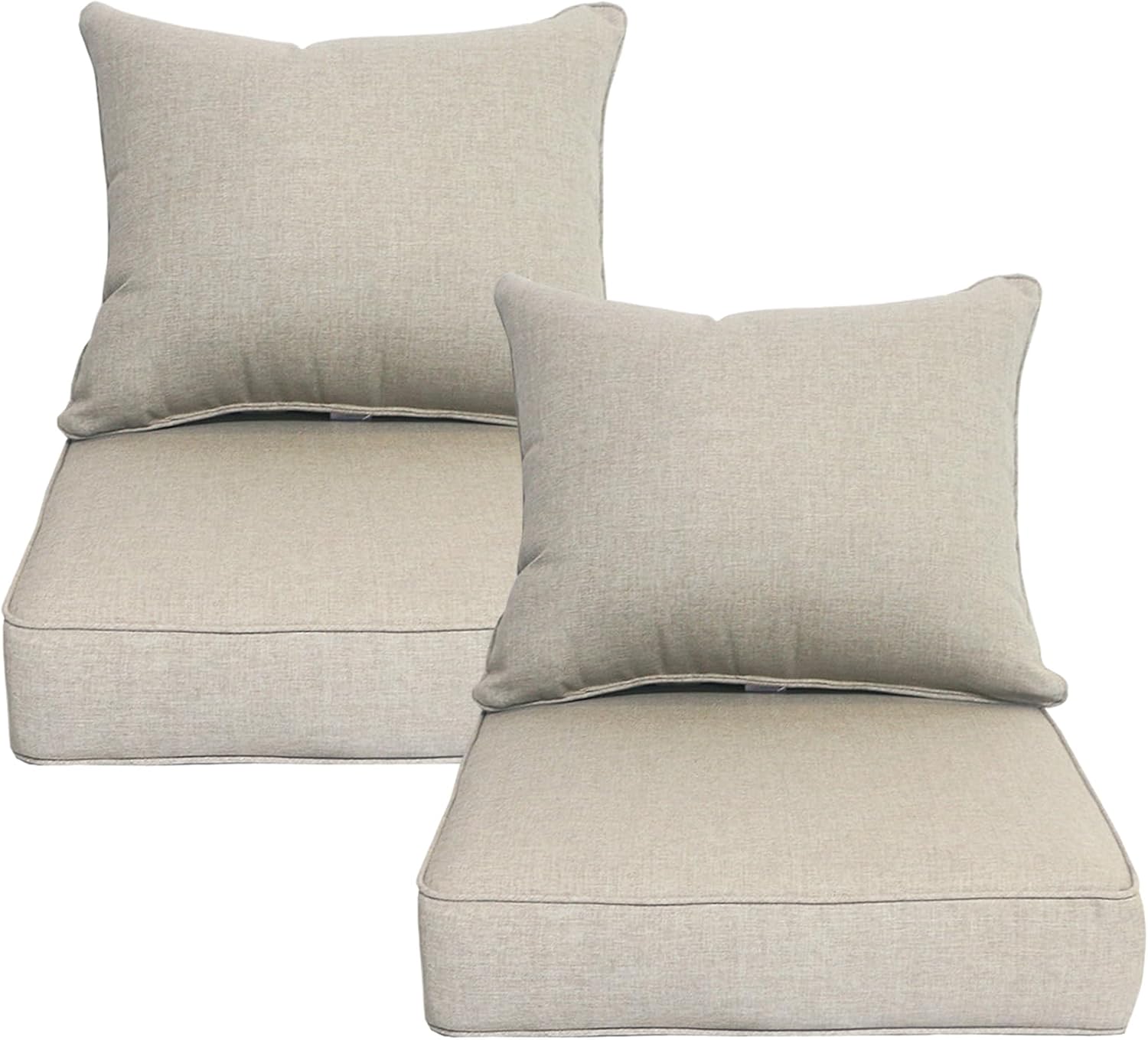 Outdoor Deep Seat Patio Cushions Set of 2 for Comfort and Style