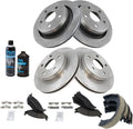 TRQ Front and Rear Brake Pad & Rotor Kit - Complete OE-Style