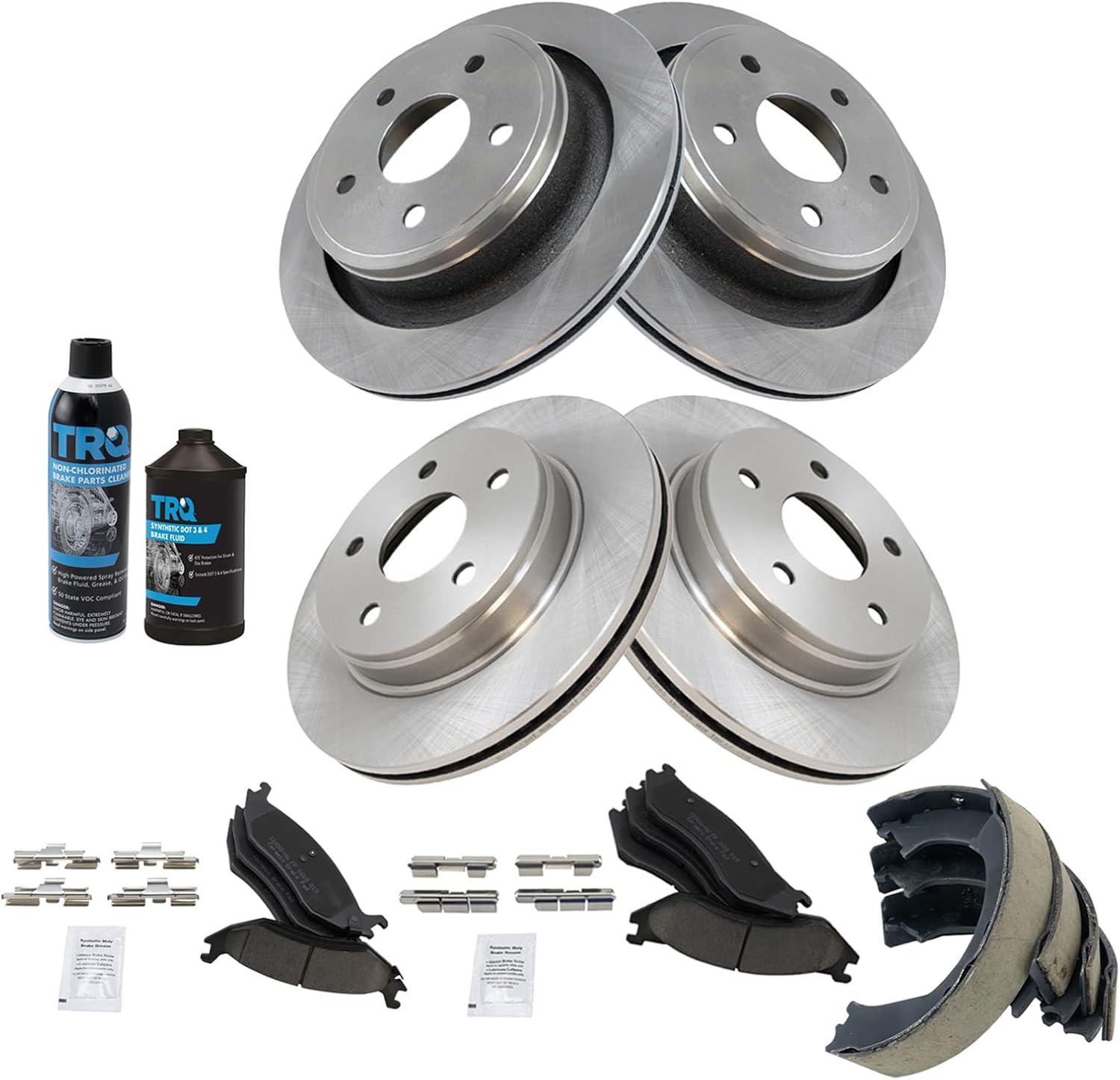 TRQ Brake Pad & Rotor Kit for 2004-2006 Dodge Durango
