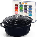 Zulay Kitchen 6 Quart Enameled Cast Iron Dutch Oven - Durable, Oven