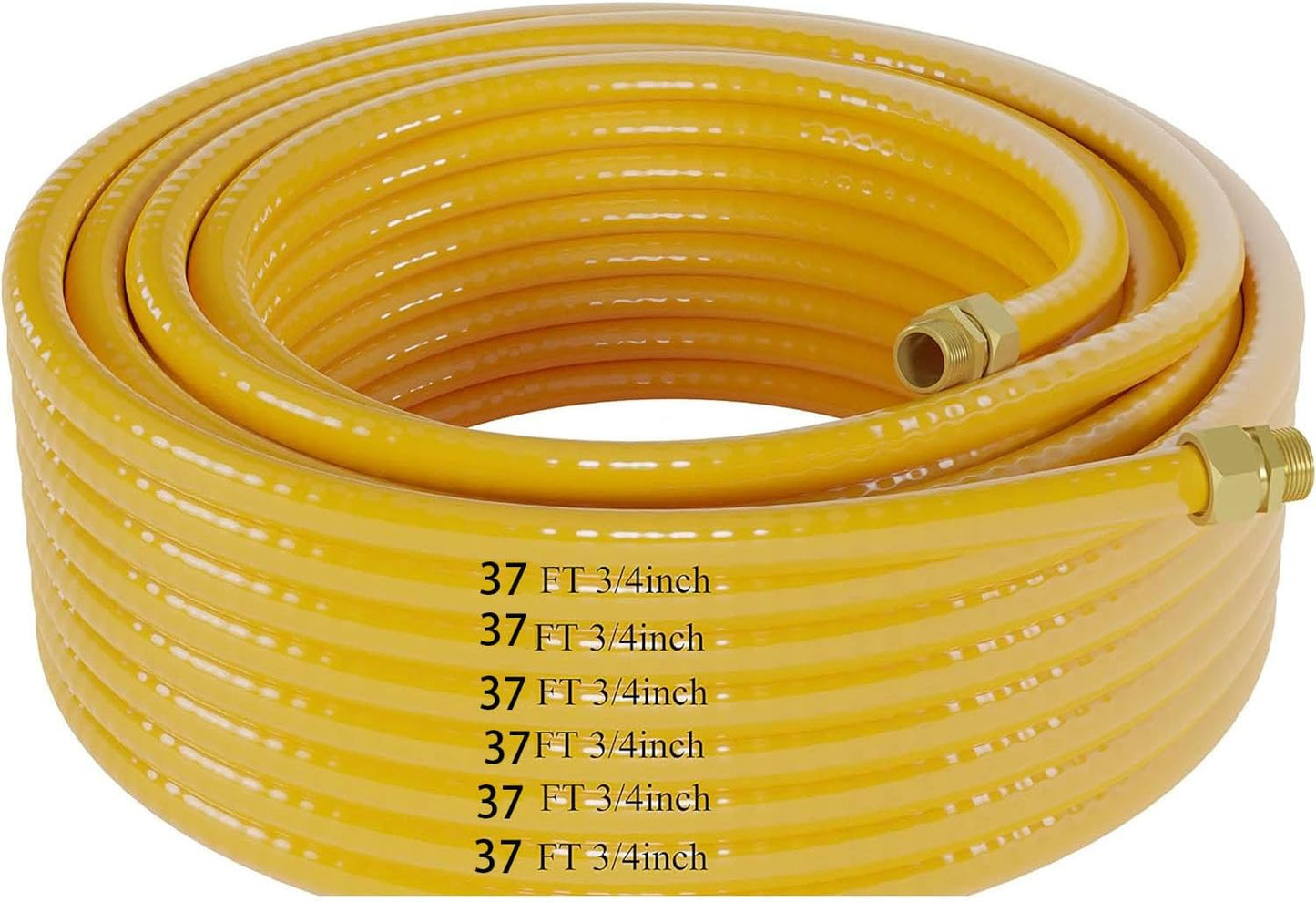 37FT 3/4in Flexible Gas Line for Natural Gas and Propane Use