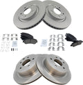 TRQ Front and Rear Brake Pad & Rotor Kit - Direct Fit Ceramic Kit