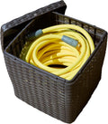 Garden Hose Reel Cart with Lid and Wheels - 200ft Capacity