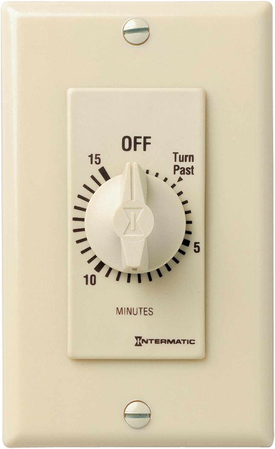 Intermatic FD15MC 15-Minute Spring-Loaded Wall Timer for Lights