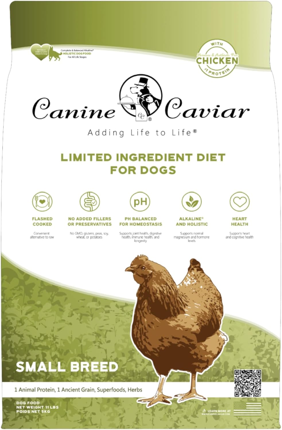 Canine Caviar Small Breed Chicken & Oats Alkaline Dog Food