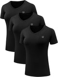 NELEUS Women's 3 Pack Compression Workout Athletic Shirt - Comfortable