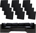 12 Pcs Stretch Patio Cushion Covers for Outdoor Furniture
