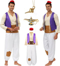 7 Pcs Mens Arab Prince Costume Fairy Tale Suit - Cosplay Ready