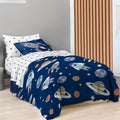 Outer Space Full Bed Set - 7 Piece Organic Cotton Bedding
