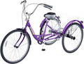 7-Speed Adult Tricycle with Large Basket 24/26 in - Stable City