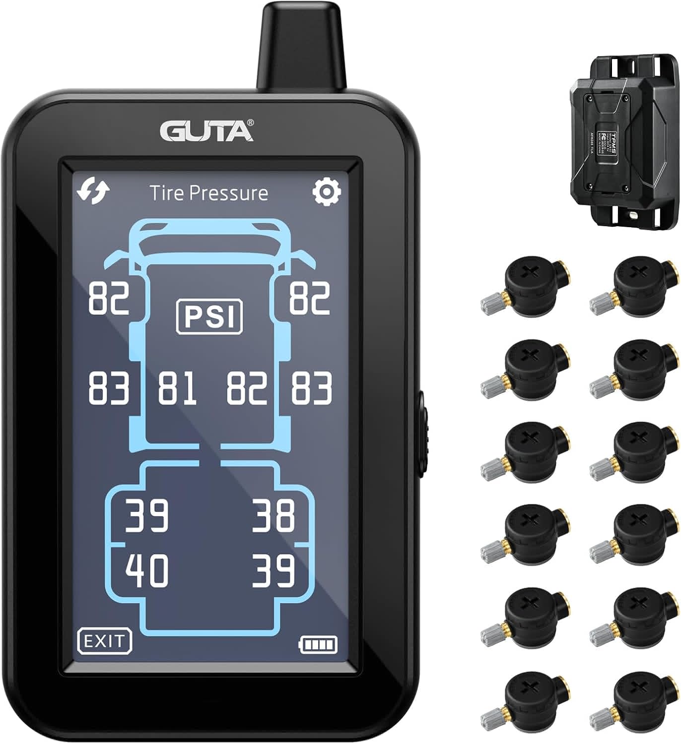 GUTA Tire Pressure Monitoring System with Color Touchscreen Display