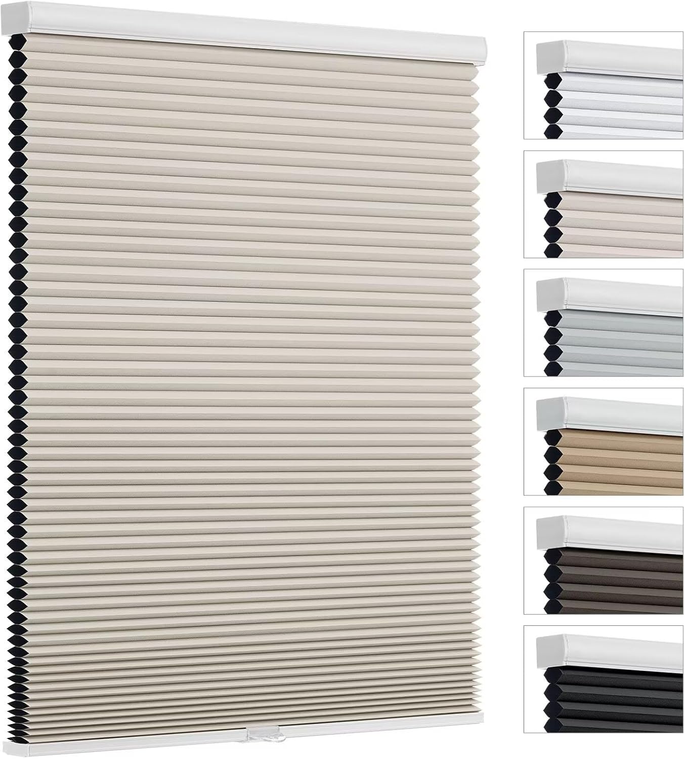 Changshade Cordless Honeycomb Blinds for Bedroom Windows