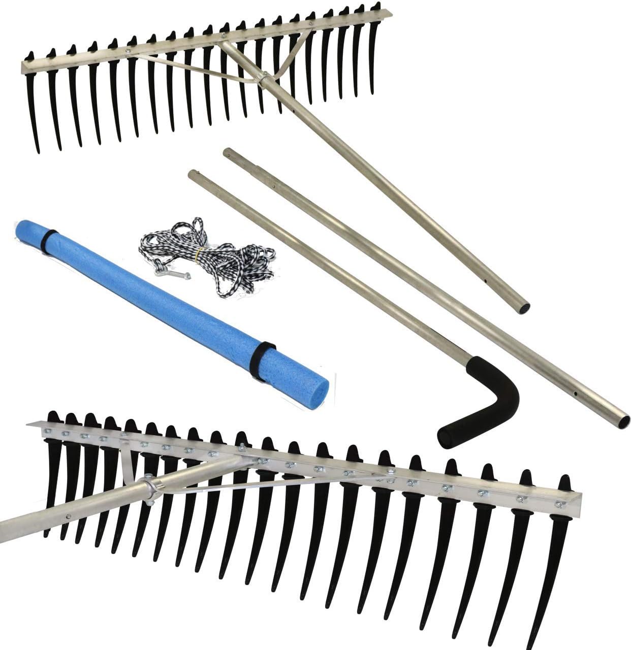 Rake Zilla Extra-Large Heavy-Duty Aquatic Weed Rake for Ponds