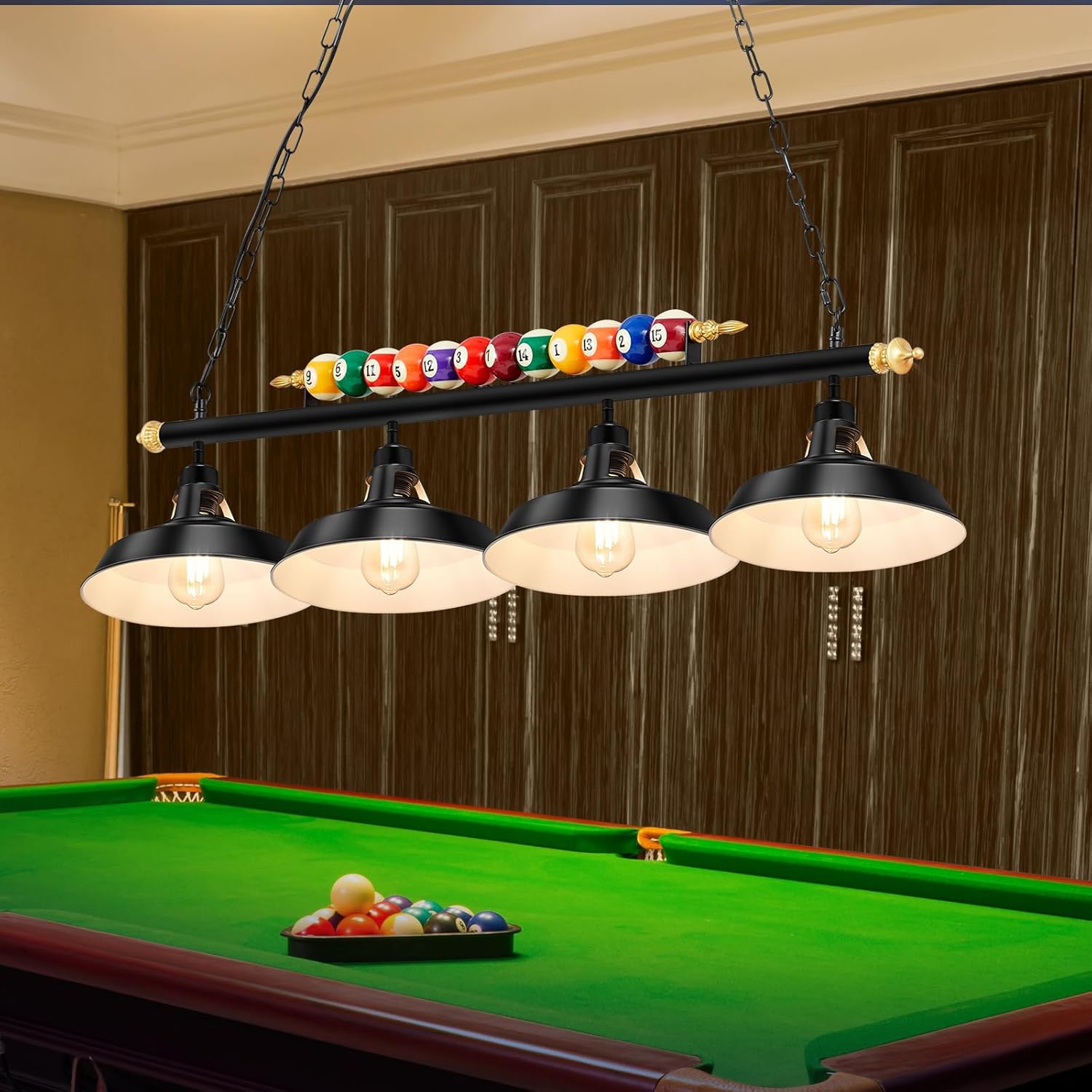 Adjustable Pool Table Lights for 7ft-8ft Billiard Game Rooms