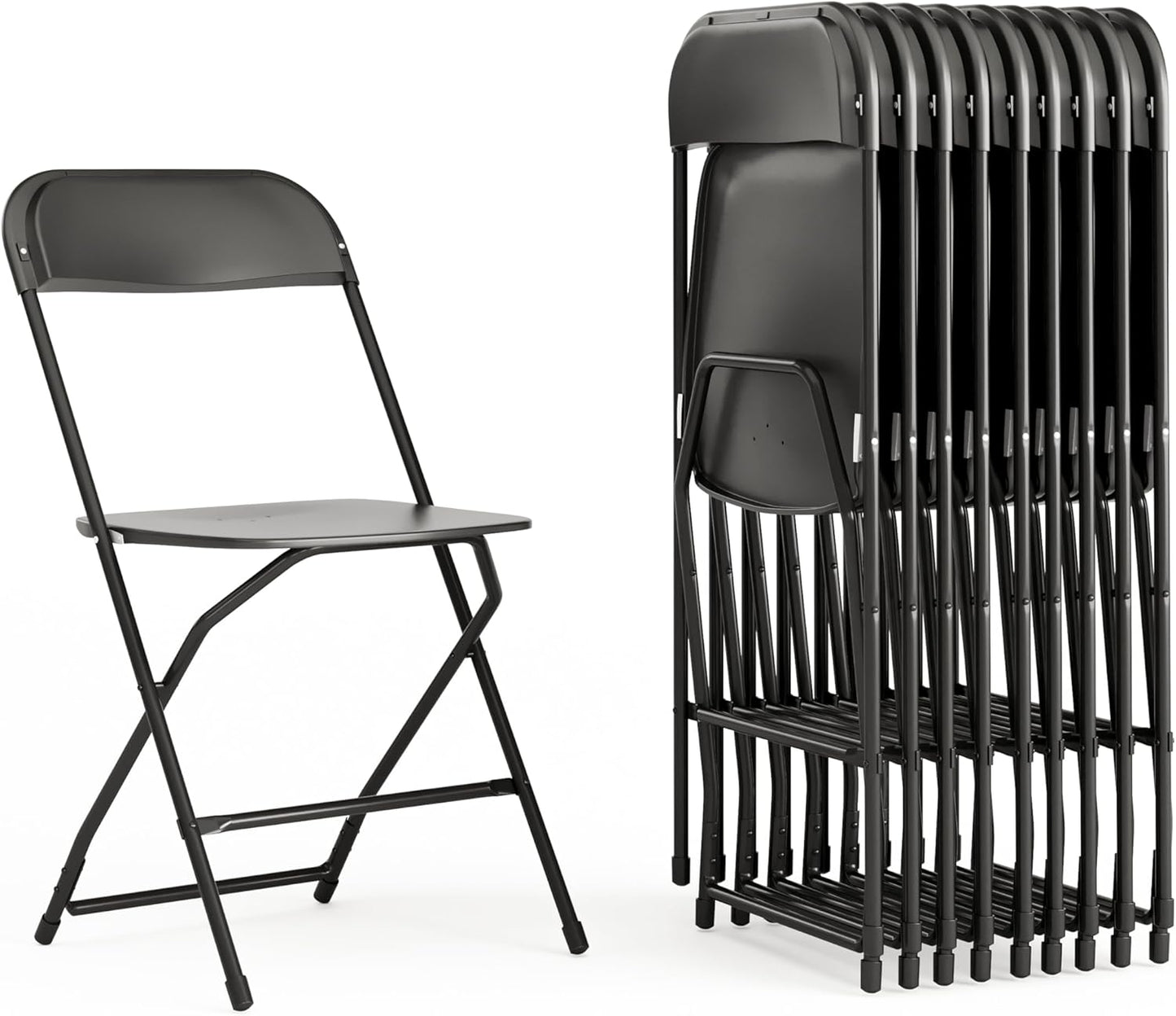 Flash Furniture Hercules Set of 10 Heavy-Duty Folding Chairs
