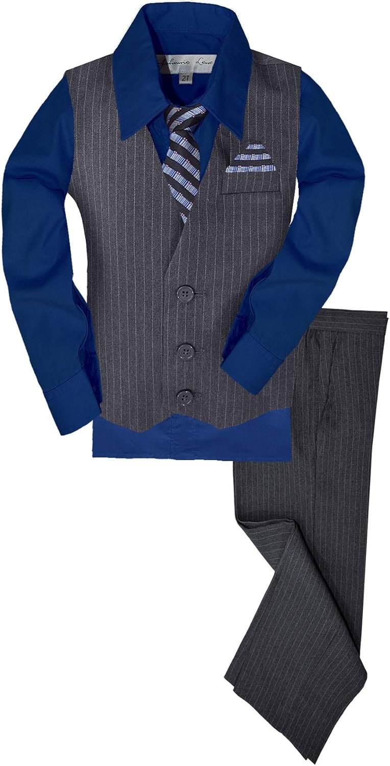 Pinstripe Boys Formal Dresswear Vest Set for Stylish Occasions