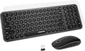 Keyboard and Mouse Wireless XTREMTEC Compact Kawaii Retro Round Keycap
