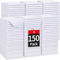 HOMERHYME White Microfiber Cleaning Cloth 150 Pack - Lint Free Shop