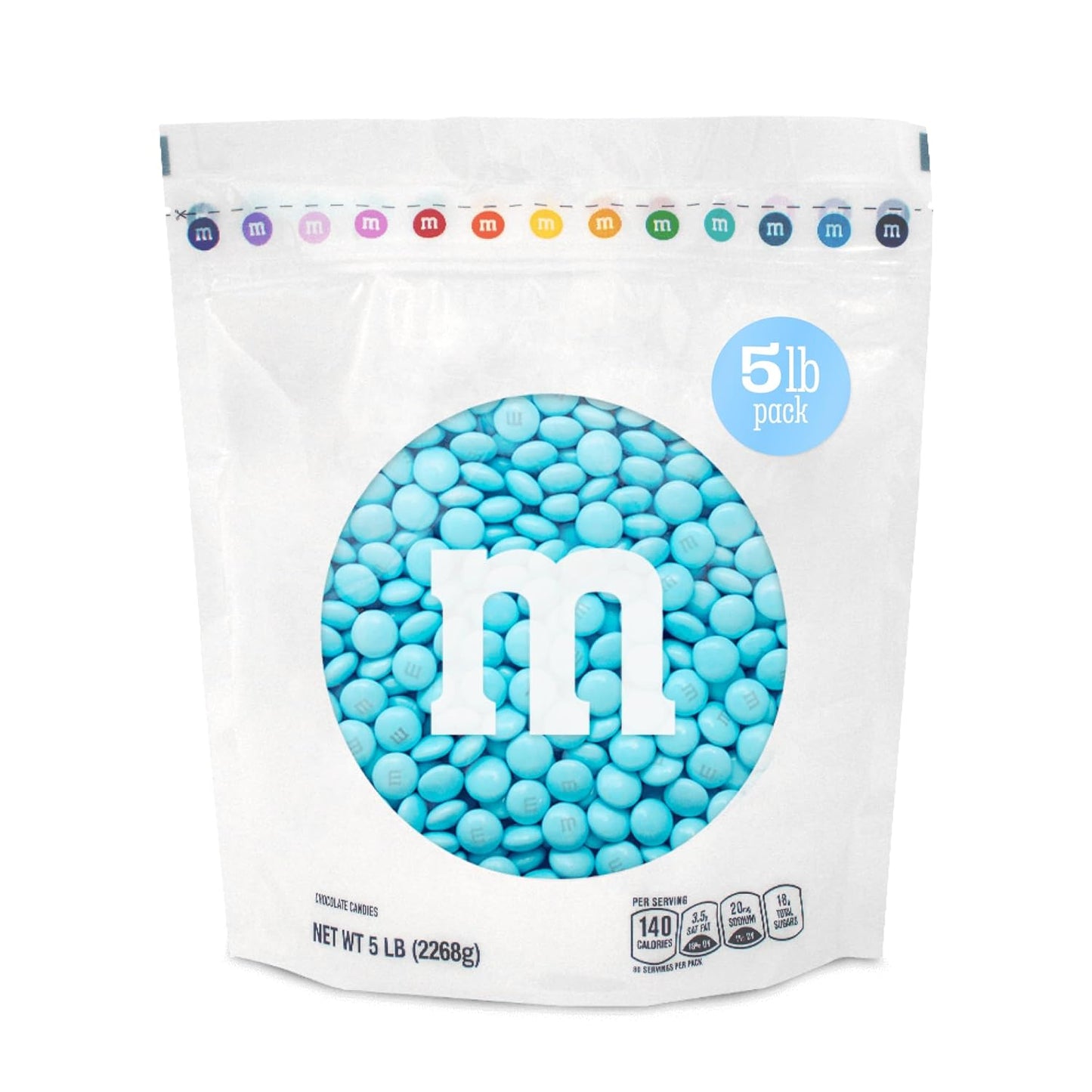 M&M'S Light Blue Milk Chocolate Candy for Celebrations and Favors