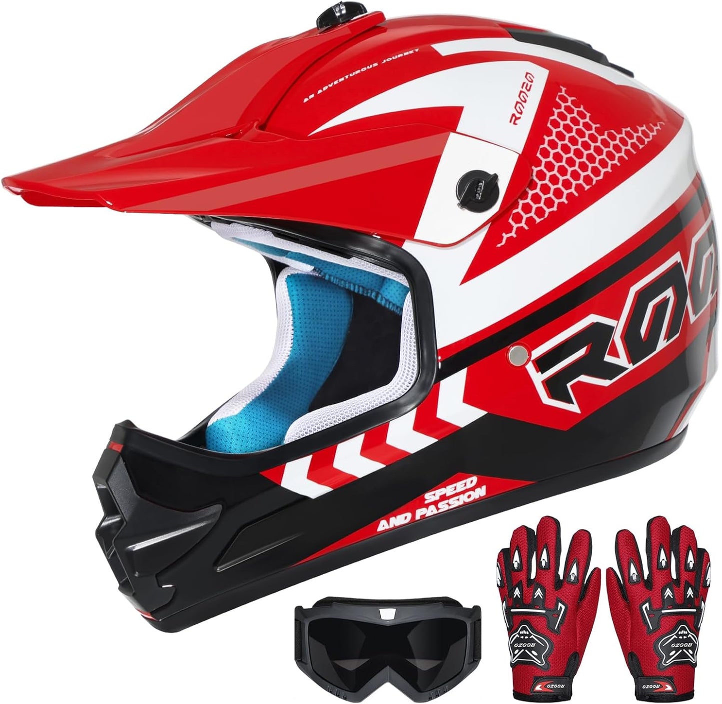 Youth Dirt Bike Helmet DOT Certified for Off-Road Riding