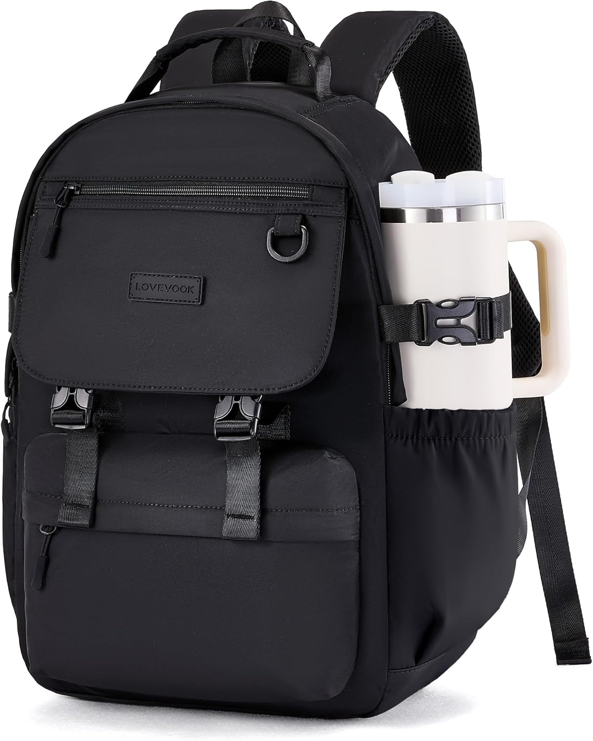 LOVEVOOK School Backpack for Girls with Large Tumbler Holder