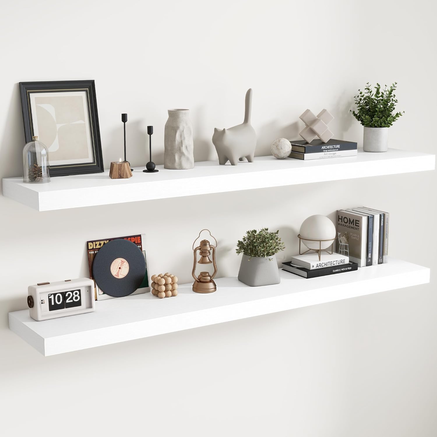 Floating Shelves for Wall with Invisible Brackets for Storage