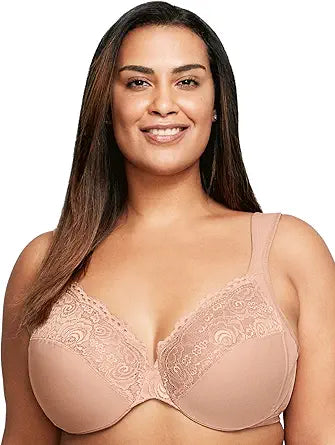 Glamorise Women's Plus Size Low Cut Wonderwire Lace Bra Review