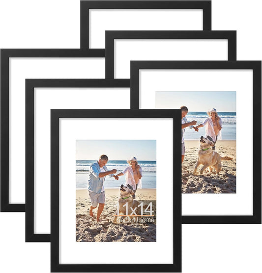11x14 Picture Frame Set for Stunning Photo Displays - 6 Pack
