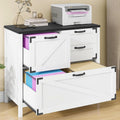 Lateral File Cabinet with 4 Drawers Farmhouse File Cabinet - Spacious