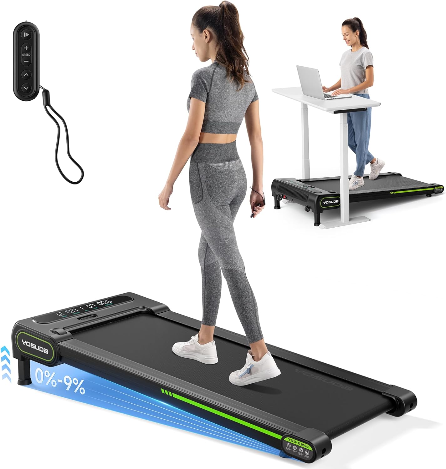 YOSUDA Auto Incline Walking Pad for Under Desk Fitness