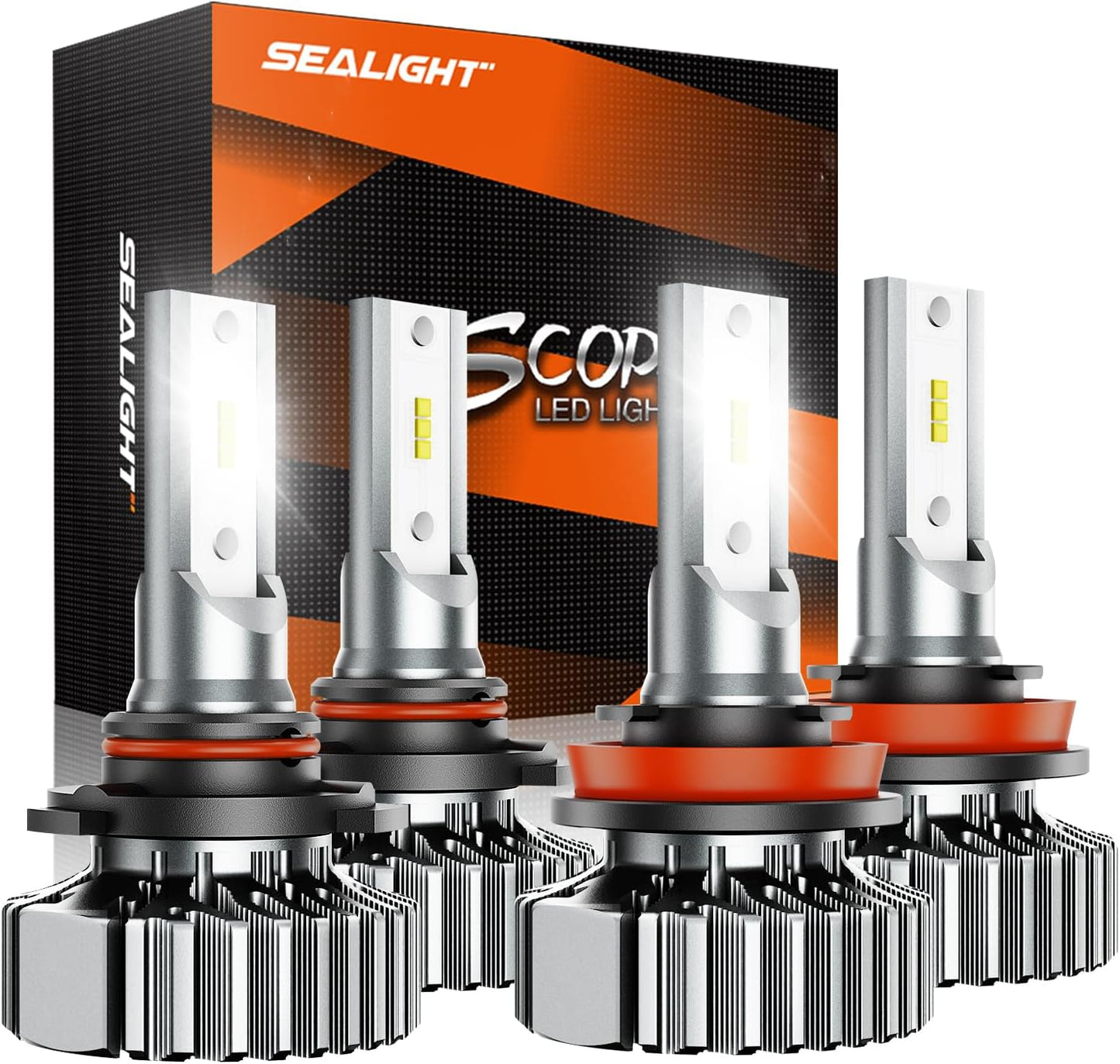 SEALIGHT 9005 H11/H8/H9 Bulbs Combo for Superior Visibility