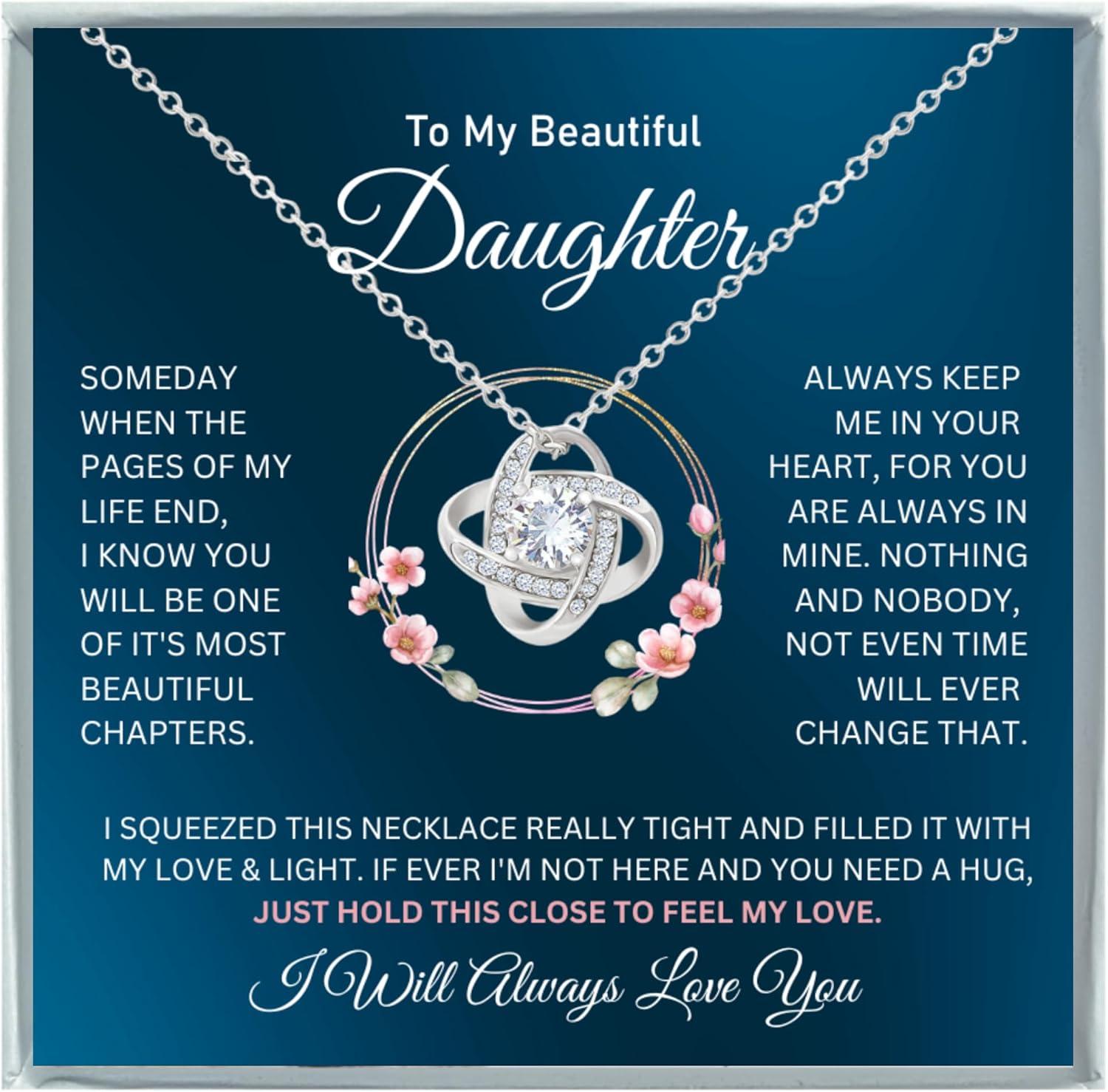 To My Daughter Necklace From Dad - Heartfelt Jewelry Gift