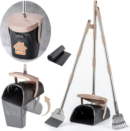 Pooper Scooper Large Swivel Bin for Easy Pet Waste Cleanup