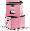 Portable Leather File Organizer Storage Box - Collapsible Document