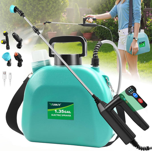 Battery Powered Sprayer with Adjustable Speeds and Nozzles